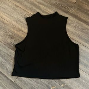 Cropped Mock Neck Tank - 1XL